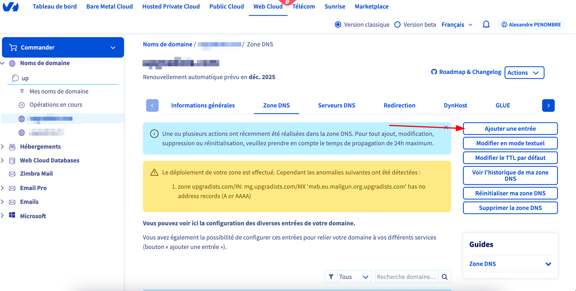 Zone DNS OVH